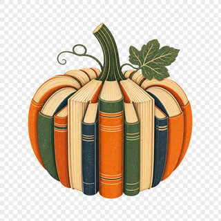 Book-Pumpkin Silhouette PNG Transparent
