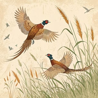 Sporting Art with Ring-Necked Pheasants