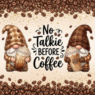 Cozy Coffee Gnome Illustration
