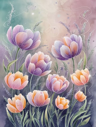 Dreamy Watercolor Paintings of Flowers