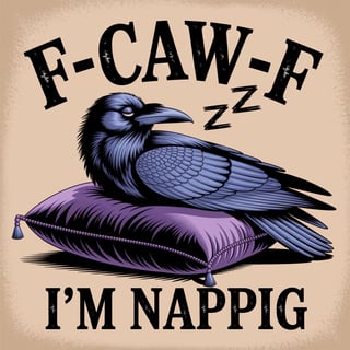 Dark Humor Raven Illustration