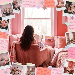 Vibrant Pink Feminine Reading Nook
