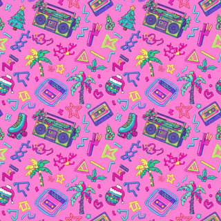 Retro 80s Christmas Pattern