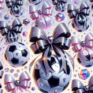 Glam Sparklecore Soccer Ball Pattern