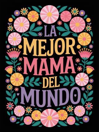 Colorful Floral Spanish Motherhood Art