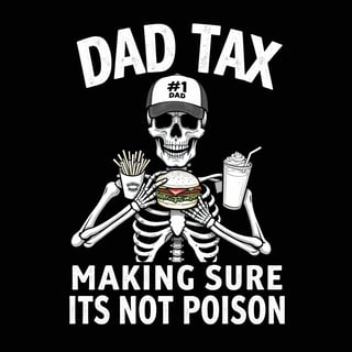 Dad Tax Skeleton Burger Design