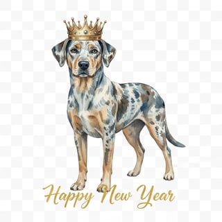 Watercolor Catahoula Leopard Dog Art