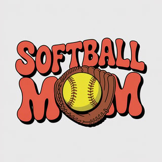 Softball Mom Retro Design