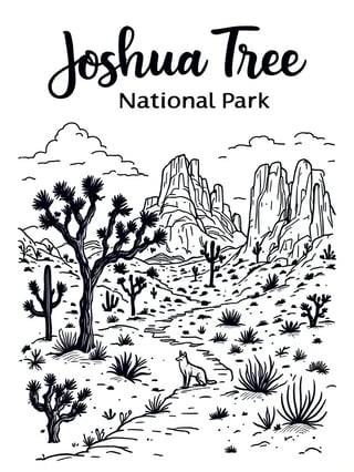 Joshua Tree National Park T-Shirt Design