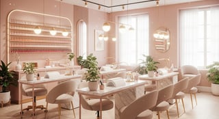 Modern Gen Z Nail Salon Interior