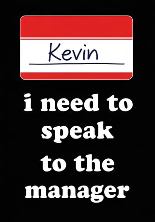 Humorous 'Speak to Manager' Name Tag
