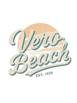 Old Florida Vero Beach Retro Script