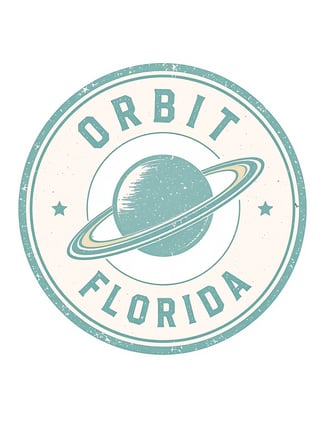 Orbit Florida Retro Badge Logo