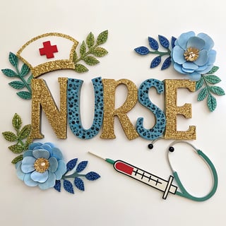 Decorative Nurse Word Art