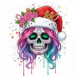 Day of the Dead Christmas Sugar Skull
