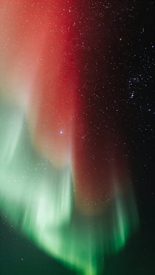 Ultra-Realistic Red Aurora Skyscape