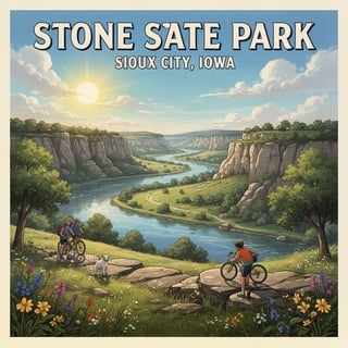 Stone State Park Scenic Travel Poster