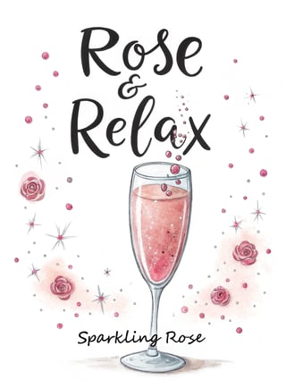 Hand-Drawn Watercolor Champagne Flute