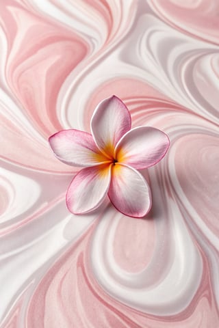 Photorealistic Pink Plumeria Flower