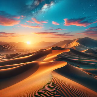 Desert Dunes at Sunset