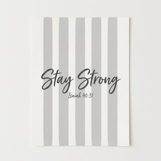 Stay Strong Brush Script Design