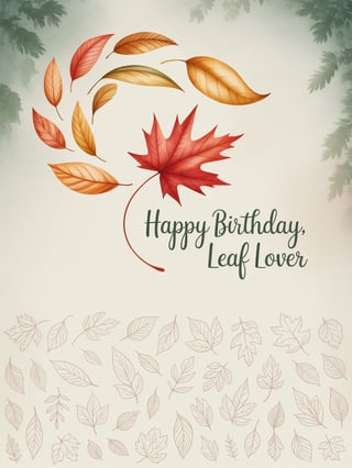 F Leaf Lover Illustration
