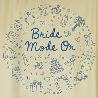 Bride Theme Doodle Icons Design