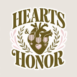 Hearts & Honor Stencil Typography