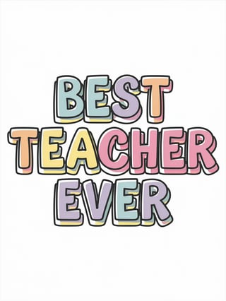 Best Teacher Ever Vector Design