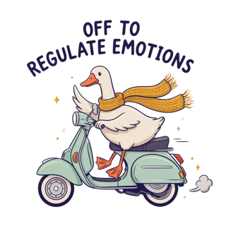 Scarf-Wearing Goose Scooter Graphic