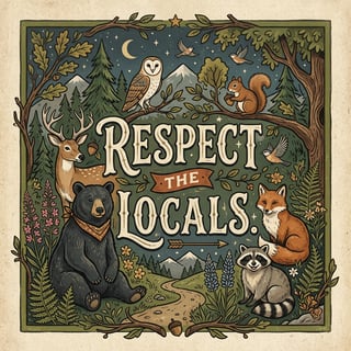 Respect the Locals Forest Wildlife Art