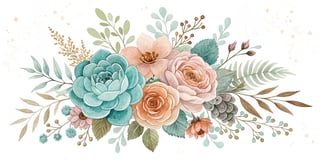 Soft Watercolor Floral Arrangement