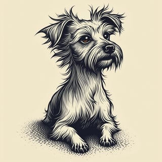 Chic Chinese Crested Dog T-Shirt Design