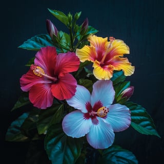 Hyperrealistic Hibiscus Bouquet 4K Wallpaper