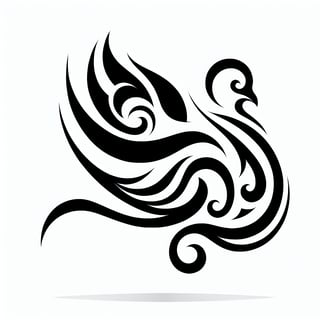 Elegant Black and White Dove Tattoo