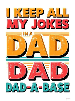 Retro Dad Jokes Typography Design