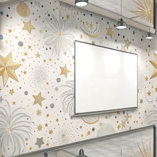 Abstract Silver & Gold Confetti Background
