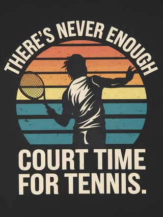 Vintage Tennis Player Silhouette Art