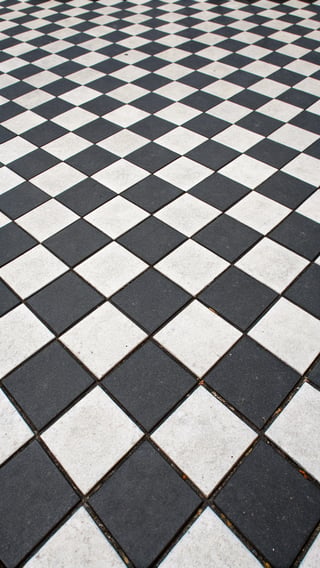 Seamless Black and White Checkerboard Pattern