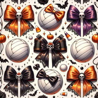 Halloween Coquette Volleyball Pattern