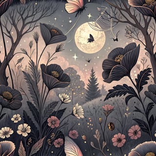 Gothic Nighttime Glen Pattern