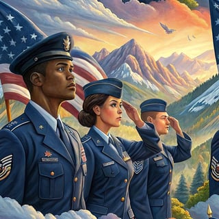U.S. Air Force Salute Digital Painting