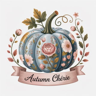 Porcelain Pumpkin with Floral Motifs