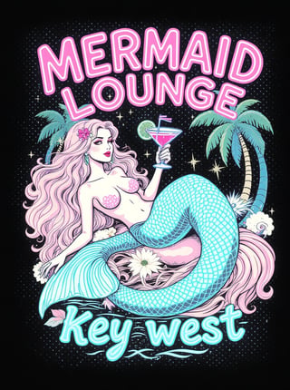 Mermaid Lounge Retro Neon Sign