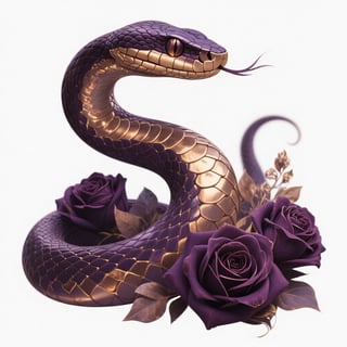 Moody Dark Plum Snake Clipart