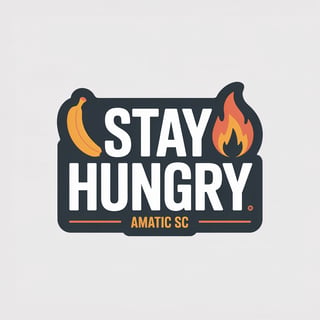 Stay Hungry Graphic Badge