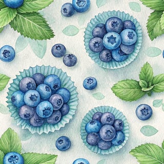 Blueberry Clusters with Paper Art