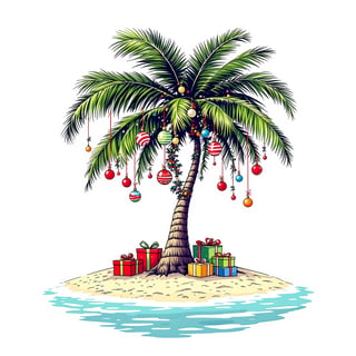 Beachmas Vibes Palm Tree Decor