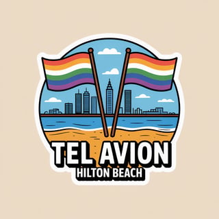 Tel Aviv Pride Sticker Illustration