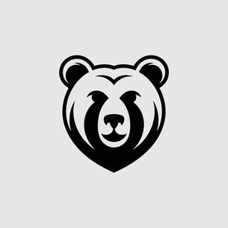 Vintage Black & White Bear Logo